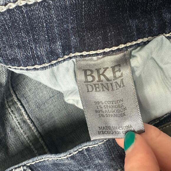 BKE Buckle Jake Blue Mens 32R Faded‎ Denim Straight Leg Distressed Jeans Y2K - Picture 6 of 14